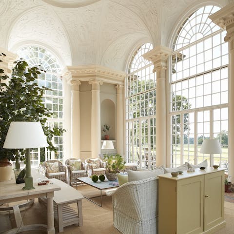 Start your day with a cuppa in the Orangery