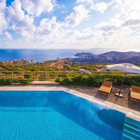 Take a dip in the private pool as you gaze out to panoramic views