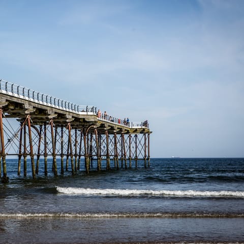 Drive six minutes to Saltburn-by-the-Sea and spend the day on the coast