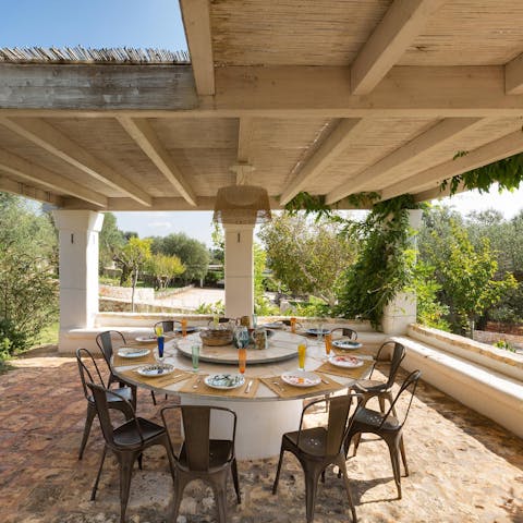 Enjoy a long and unrushed lunch under the shade of the pergola