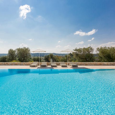 Float about elegantly in the villa's very own swimming pool