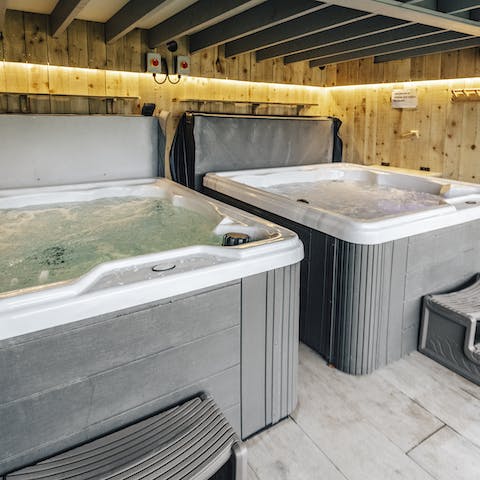 Get the hot tubs bubbling and enjoy a relaxing start to the day