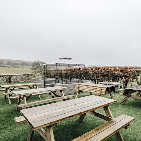 Make the most of the outdoor kitchen and serve up a feast out on the terrace