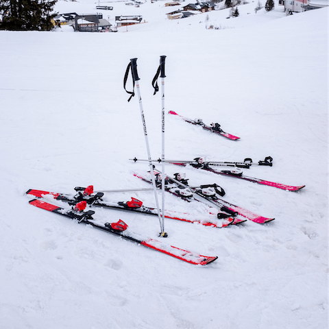 Go cross-country and follow ski tracks south to the nearest slopes