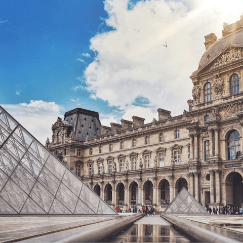 Stroll over to the Louvre for an inspiring start to your stay