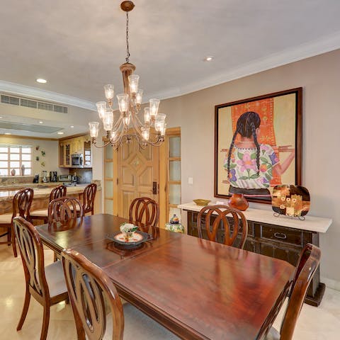 Light the barbecue and gather around the dining table for magical evenings
