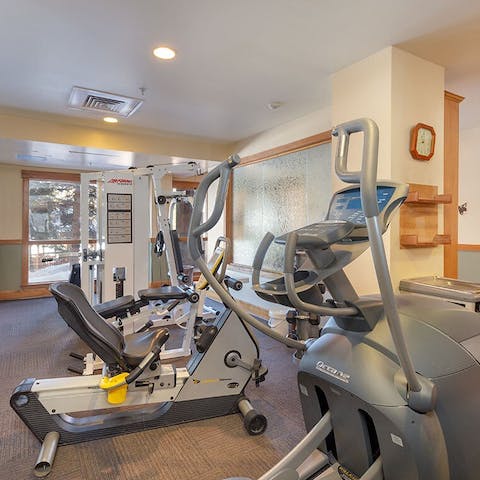 Work up a sweat in the on-site gym