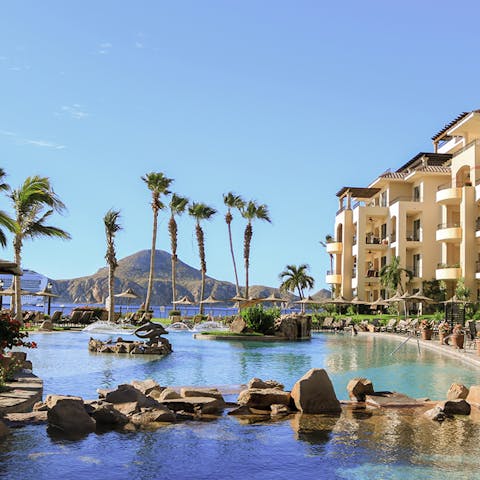 Cool off with a dip in the lagoon-style infinity pool when you need a break from the waves