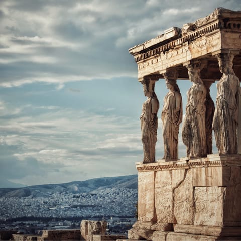 Visit the famous Acropolis of Athens, eight minutes away on foot