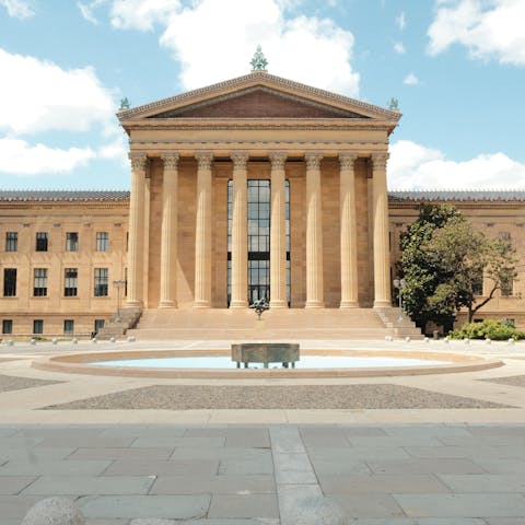 Make the four-minute drive (or twenty-minute walk) to Philadelphia's main galleries and museums