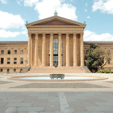 Make the four-minute drive (or twenty-minute walk) to Philadelphia's main galleries and museums
