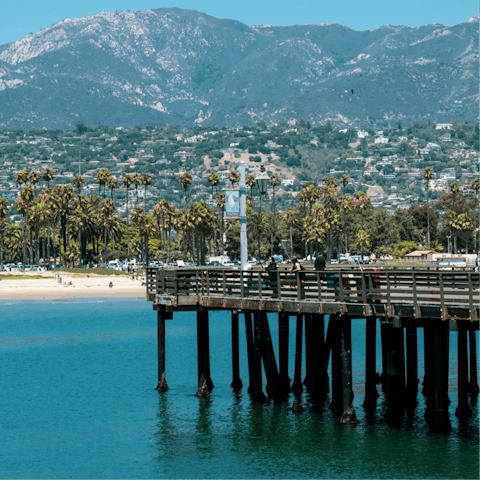 Take the ten-minute drive to the oceanfront in Santa Barbara