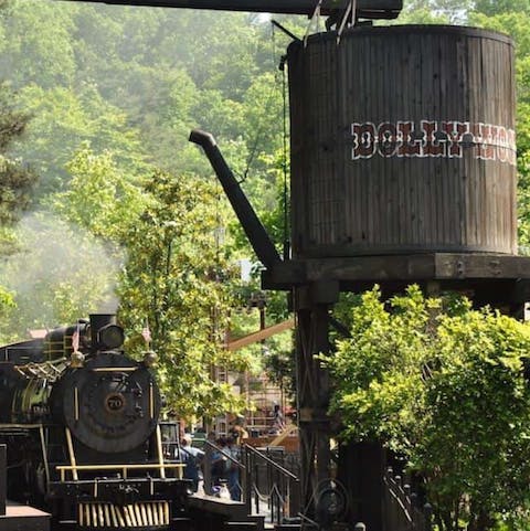 Drive twenty-five minutes to Dollywood Theme Park for a day of fun