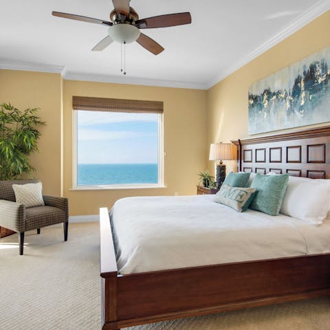 Wake up each morning to sweeping Gulf of Mexico views