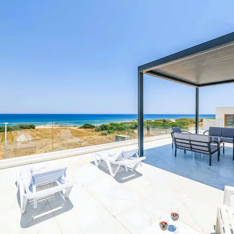 Be inspired by the sea views while relaxing on the terrace 