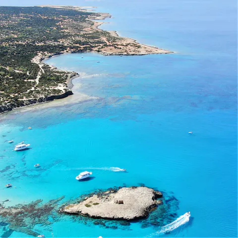 Explore the beaches of southeast Cyprus – the nearest is a short walk away