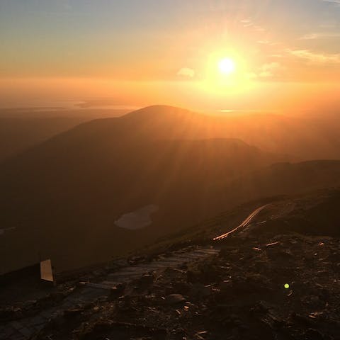 Soak up a spectacular Snowdon sunset