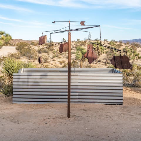 Prepare to be transfixed by the home’s unique kinetic art sculptures