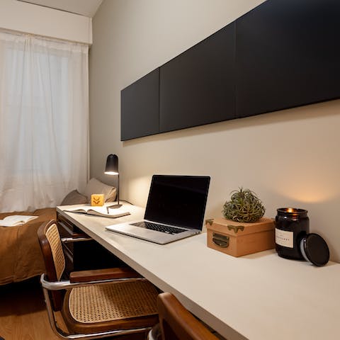 Get some work done in the private study – it can also be used as a third bedroom