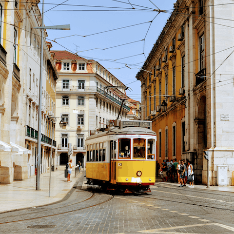 Take the metro to the city centre and tick Lisbon's landmarks off your bucket list