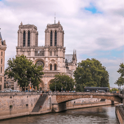 Begin your sightseeing adventure with a stroll to Notre Dame