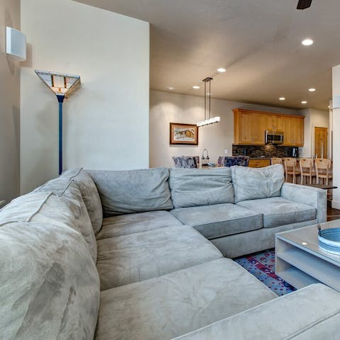 Chill out in one of the home's two living rooms