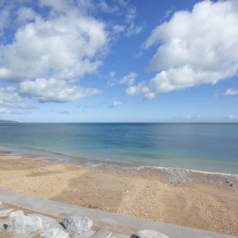 Stay just a few metres away from beautiful Torcross Beach