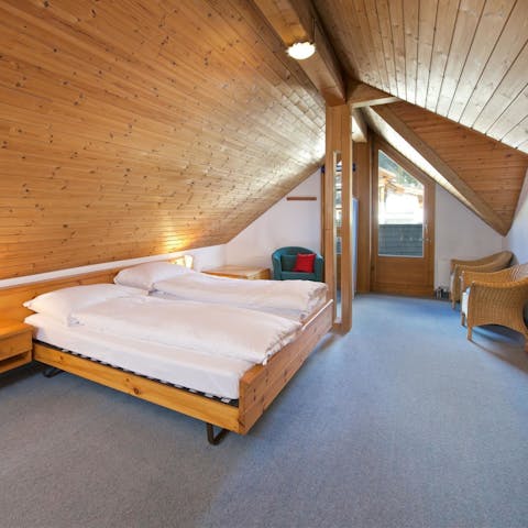 Sleep sound in the super spacious loft bedroom