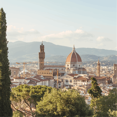 Hop in the car and head over to the Cradle of the Renaissance – or Florence – in thirty minutes