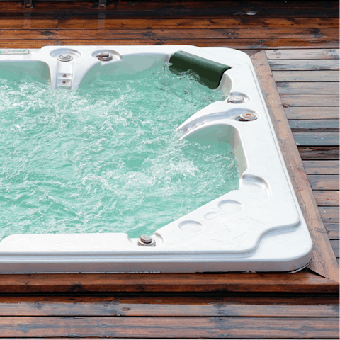 Unwind in the building's hot tub