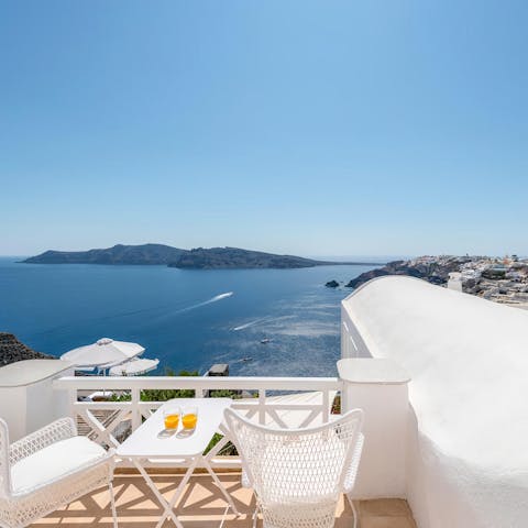 Take in dramatic sea views from the rooftop terrace