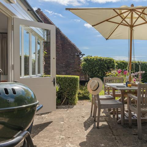 Light up the barbecue and enjoy an alfresco dinner on the patio