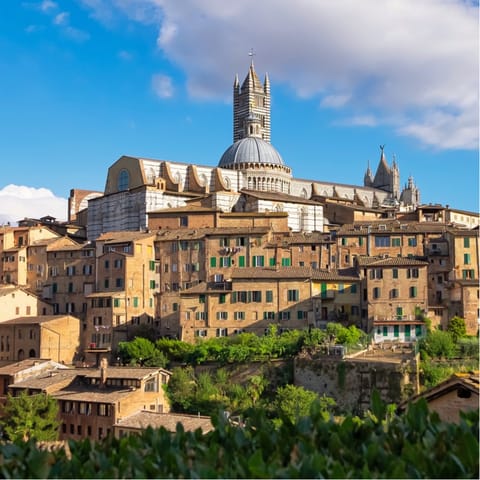 Spend the day exploring Siena – a short drive away