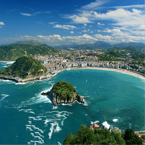 Wind your way along San Sebastián's beautiful coastline