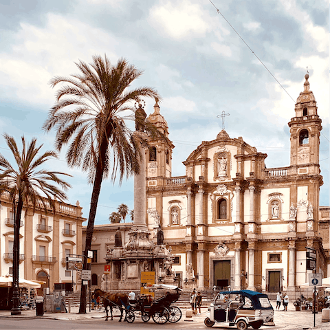 Visit the historic city centre of Palermo and find ancient buildings to explore
