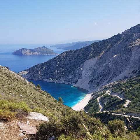 Discover the beautiful beaches of Kefalonia, some of which are within walking distance