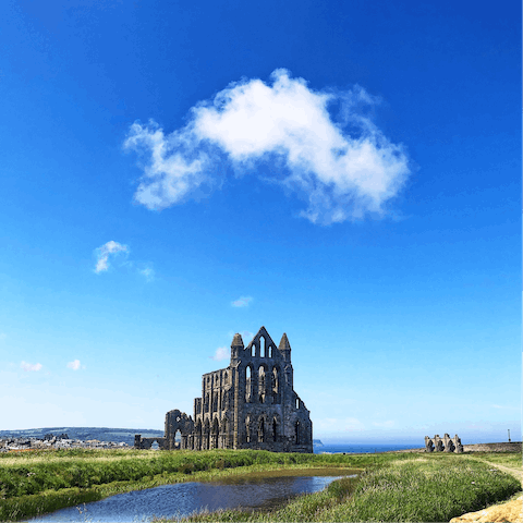 See what inspired Dracula – the ruins of Whitby Abbey are a fourteen-minute walk