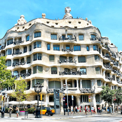 Hop over to neighbouring L'Eixample to see the sights, just a stroll away