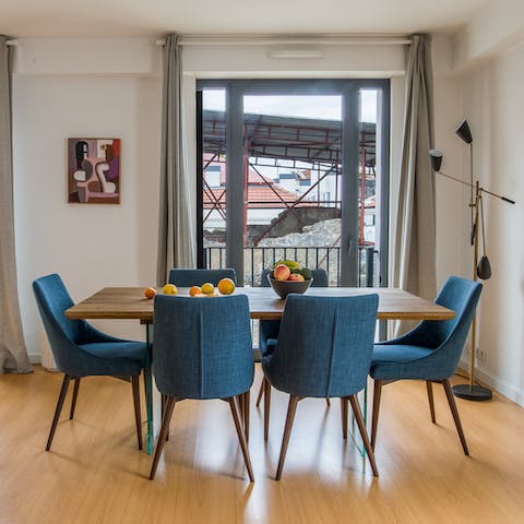 Serve a fabulous dinner in the elegant dining area