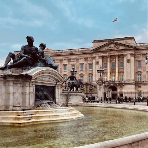 Visit Buckingham Palace, only a ten-minute stroll away