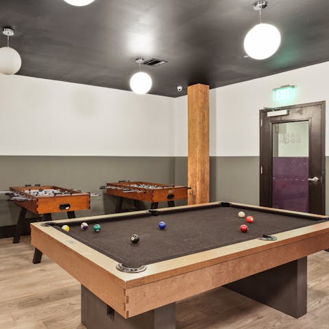 Chum up and challenge friends to a round of pool in the games room