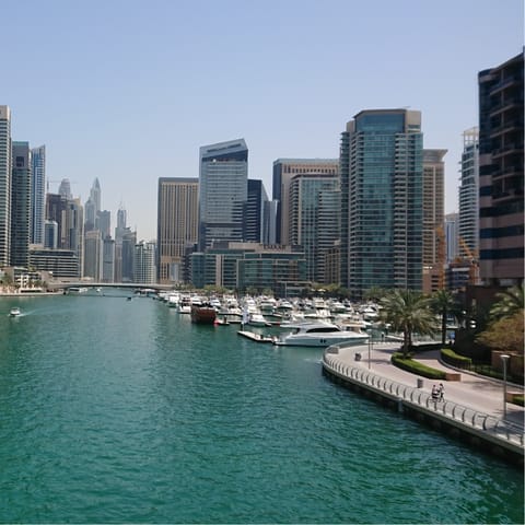 Take a stroll down to the nearby marina