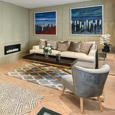 Admire the artwork as you relax in the lounge