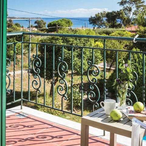 Savour the gorgeous sea views from the balcony 