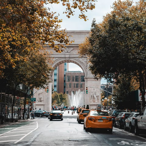 Grab a coffee and stroll through Washington Square Park – it's just a few steps away