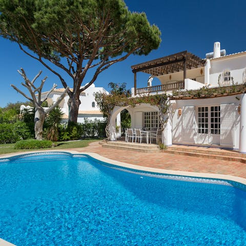 Cool off in the private pool