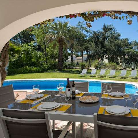 Have lunch outdoors with a view