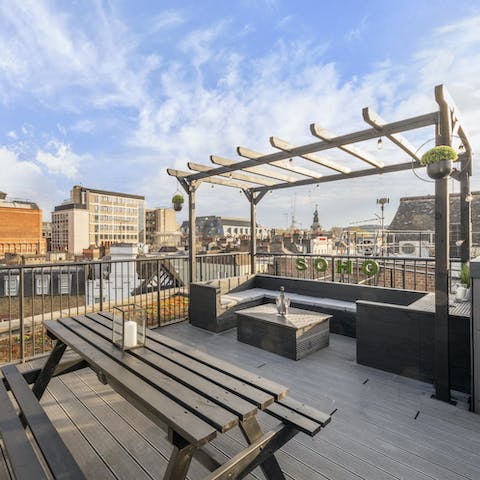 Take advantage of the rooftop terrace for alfresco dining