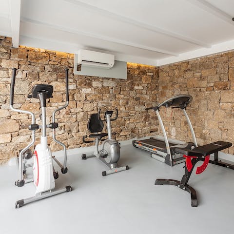 Work up a sweat in one of your villa's two gyms