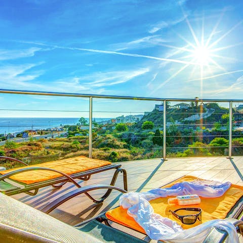 Enjoy stunning sea views from the terrace